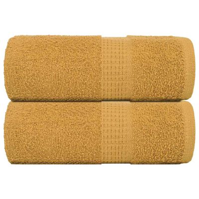 vidaXL Uteráky pre hostí FROGN 2 ks zlaté 30x50 cm 360 g/m²