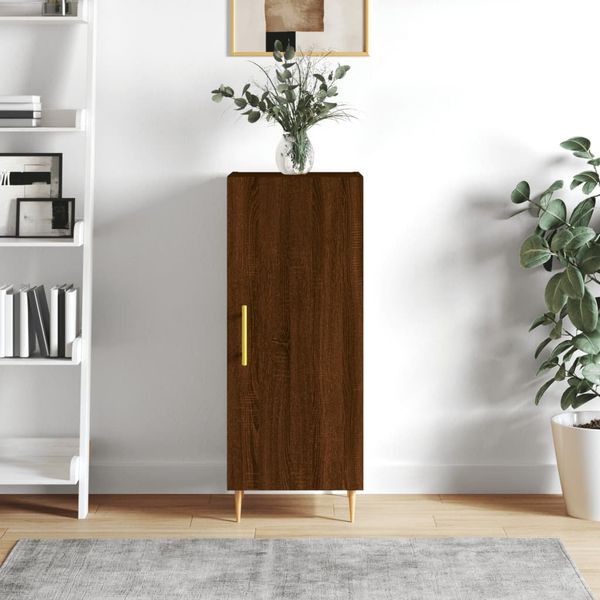 vidaXL Komoda hnedý dub 34,5x34x90 cm spracované drevo