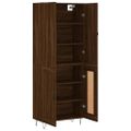vidaXL Vysoká skrinka hnedý dub 69,5x34x180 cm spracované drevo