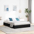 vidaXL Otomanový posteľný rám s úložiskom Čierny 140 x 190 cm látka