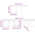 vidaXL Brána pre psa s dverami skladacia 15panely 750cm topoľové drevo