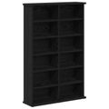 vidaXL CD Skrinka 2 ks Čierny dub 60 x 17 x 92 cm Kompozitné drevo