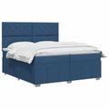 vidaXL Posteľ boxspring s matracom Modrá 200 x 200 cm Látka