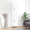 vidaXL Vysoká skrinka biela 34,5x34x180 cm spracované drevo