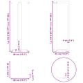 vidaXL Nohy barového stola v tvare T, 2 ks, antracitové, 40x35x(110-111) cm, oceľ