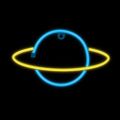 Neónové LED svetlo SATURN žltá modrá Bat + USB FLNE11 Forever Light