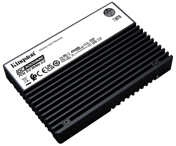 Kingston DC3000ME/7,68TB/SSD/2.5"/U.2/5R SSD disk, interný, 7,68TB, U.2, PCIe Gen 5.0 x4, NVMe-MI 1.2b, 3D eTLC, TCG Opal Enterprise