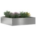 vidaXL Obrubník trávnika 50 x 50 x 13 cm Pozinkovaná oceľ Strieborná