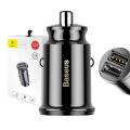 Baseus Grain nabíjačka do auta 2x USB 5V 3,1A (čierna)