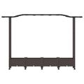 vidaXL Vyvýšený záhon s mriežkou a strechou Hnedá 207 x 40 x 129 cm PP