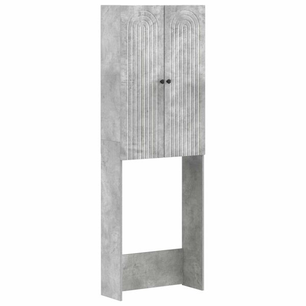 vidaXL Toaletná skriňa ALKMAAR Betónovo sivá 66 x 25,5 x 190 cm