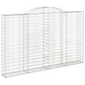 vidaXL Oblúkové gabiónové koše 5ks 300x30x180/200cm pozinkované železo
