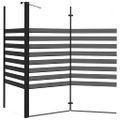 vidaXL Pruhovaná vaňová zástena 120x68x130 cm, tvrdené sklo