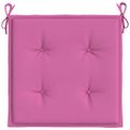 vidaXL Podložky na záhradné stoličky 4 ks ružové 40x40x3 cm látka