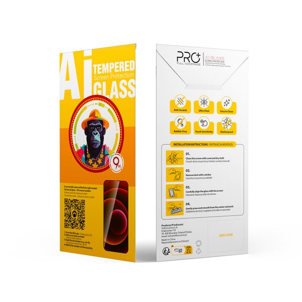 Universal tempered glass 9D OneFit AI-16 6,5"