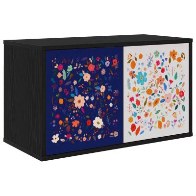vidaXL Nástenný TV kabinet MAINZ 69 x 33 x 40 cm Čierny dub
