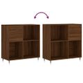 vidaXL Skrinka na platne hnedý dub 84,5x38x48 cm kompozitné drevo
