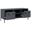 vidaXL TV skrinka antracit 101,5x39x43,5 cm oceľ valcovaná za studena