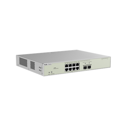 Reyee RG-NBS5300-8MG2XS-UP 10-portový Multi-Gigabit Layer 3 Managed Switch s 8 PoE++ portami, 2 SFP+ uplink portami