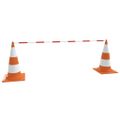 vidaXL Teleskopické tyče medzi dopravné kužele 10 ks ABS 116-197 cm