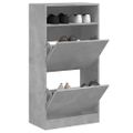 vidaXL Botník betónovo sivý 60x34x116 cm kompozitné drevo