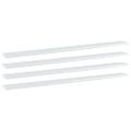 vidaXL Prídavné police 4ks, lesklé biele 100x10x1,5cm kompozitné drevo