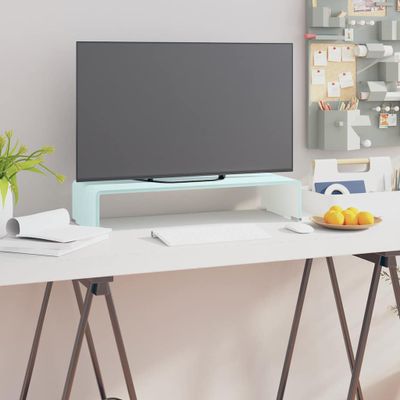 vidaXL TV stojan/stojan pod monitor, sklo, zelený 60x25x11 cm