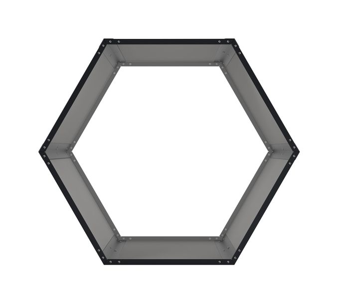 Prístrešok na drevo G21 HEX 53 - 92 x 60 cm, antracitový