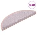 vidaXL Samolepiace nášľapy vzhľad sisalu 30 ks 56x17x3 cm ružová