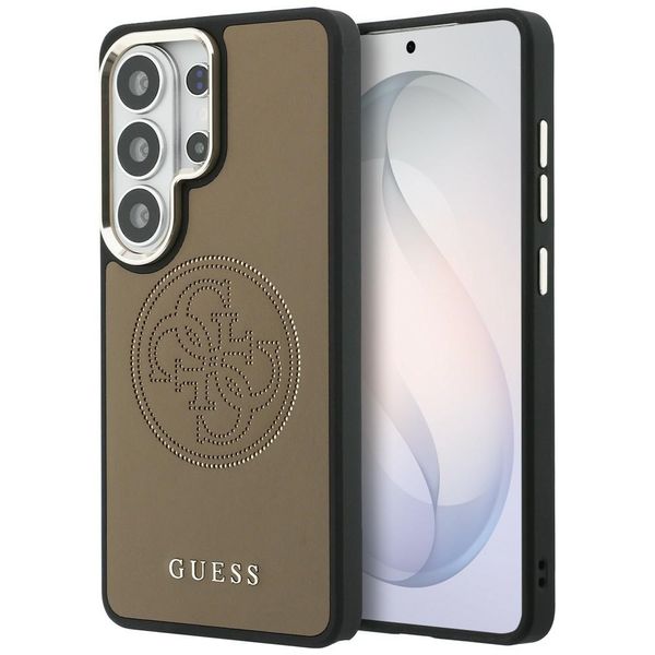 Puzdro Guess Perforated Logo MagSafe pre Samsung Galaxy S26 Ultra hnedá