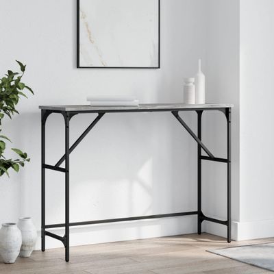 vidaXL Konzolový stolík sivý sonoma 100x32x75 cm kompozitné drevo