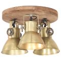 vidaXL Industriálna stropná lampa 25 W mosadzná 42x27 cm E27