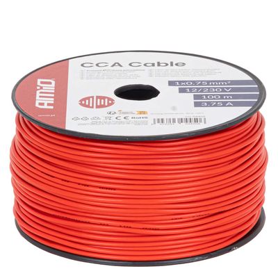 Vodič reproduktora jednožilový CCA 1x0,75mm2 100m 3,75A 12/230V AMiO-04450