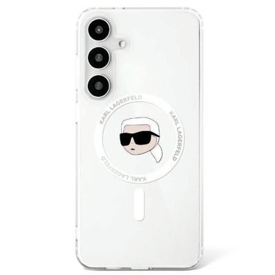 Puzdro Karl Lagerfeld HC Magnetic IML Metal K. Head pre Samsung Galaxy S25 biele