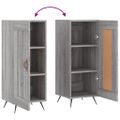 vidaXL Komoda sivý dub sonoma 34,5x34x90 cm spracované drevo