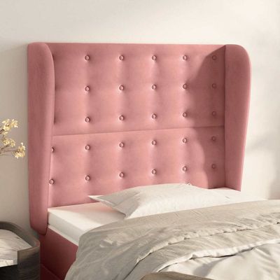 vidaXL Čelo postele so záhybmi čierne 93x23x118/128 cm zamat