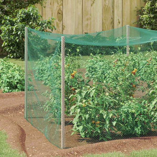 vidaXL Ochranná sieť na vtákov Zelená 4 x 10 m Polyetylén