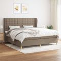 vidaXL Boxspring posteľ s matracom sivohnedý 200x200 cm látka