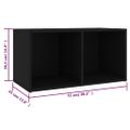 vidaXL TV skrinky 2 ks čierne 72,5x35x36,5 cm drevotrieska
