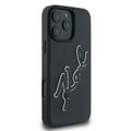 Obal Karl Lagerfeld pre iPhone 16 Pro 6,3" KLHCP16L3DRKSDLK čierny Hard 3D Rubber Bicolor Signature