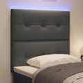 vidaXL LED hlavová doska s LED pásikmi Tmavo šedá 100 cm látka