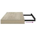 vidaXL Plávajúce nástenné police 2 ks, dubové 50x23,5x3,8 cm, MDF