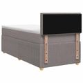 vidaXL Posteľ boxspring s matracom Sivohnedá 90 x 190 cm Látka