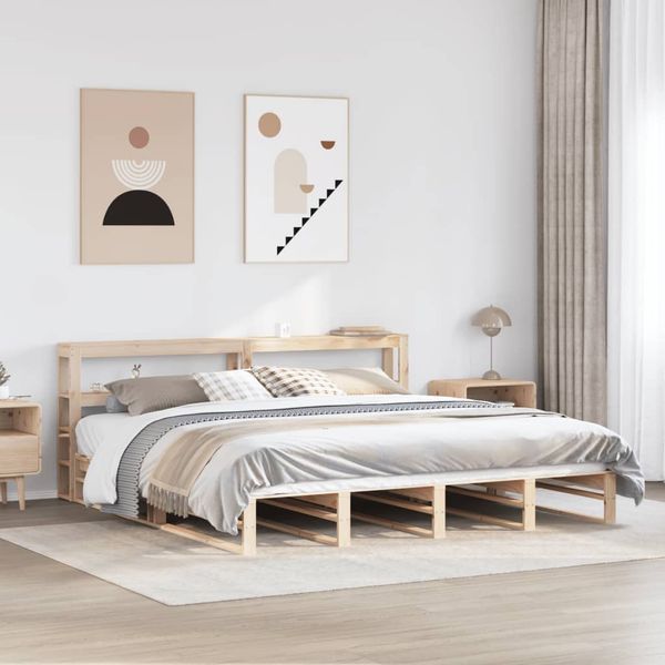 vidaXL Posteľ bez matraca 200x200 cm masívna borovica
