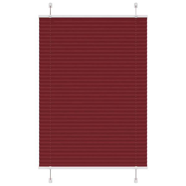 vidaXL Plisovaná roleta bordová červená 100x100 cm šírka látky 99,4 cm polyester
