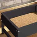 vidaXL Krmítko pre vtáky Čierna 80 x 28 x 13.5 cm Studenokoľajná oceľ
