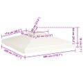 vidaXL Náhradná strieška na altánok 310 g/m², krémovo biela 3x3 m