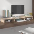 vidaXL Stojan na monitor 80x24x10,5 cm masívna borovica