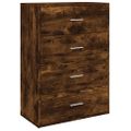 vidaXL Komody 2 ks dymový dub 60x31x84 cm kompozitné drevo