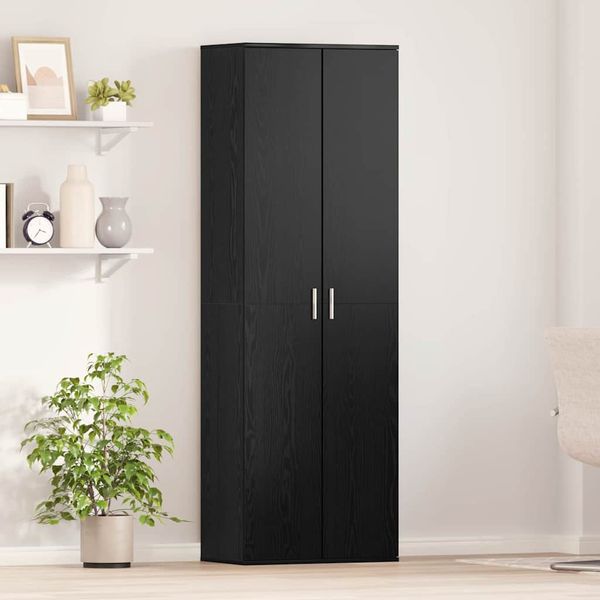 vidaXL Highboard Čierny dub 60 x 35 x 180 cm Kompozitné drevo